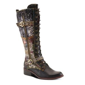 L'Artiste by Spring Step Womens Vaneyck Leather Tall Boots